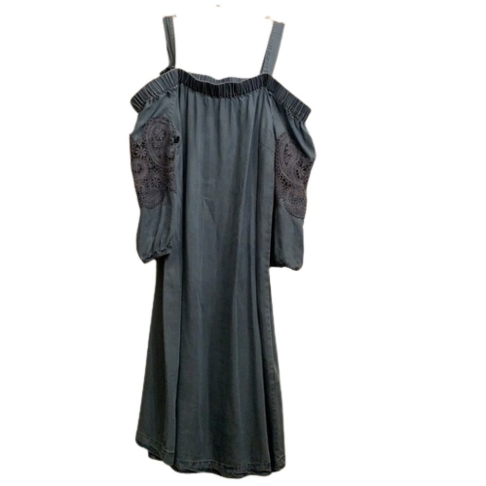 Vintage Blue Denim Dress Size 8 - Picture 6 of 6